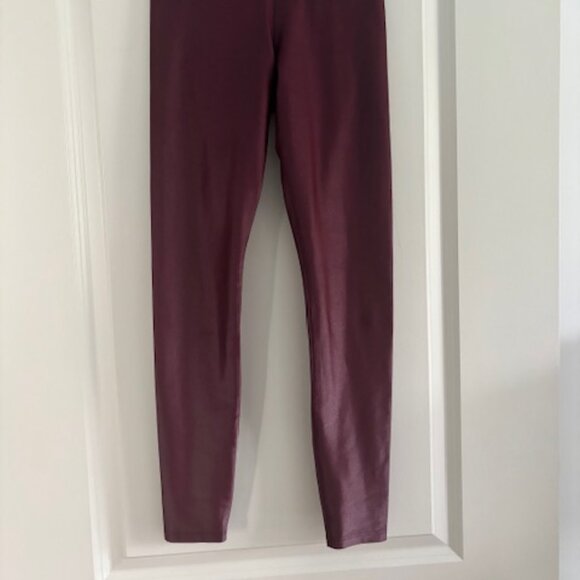Carbon38 High Rise 7/8 Legging Liquid Metallic Shimmer Takara Shine Wine Small - Picture 5 of 8